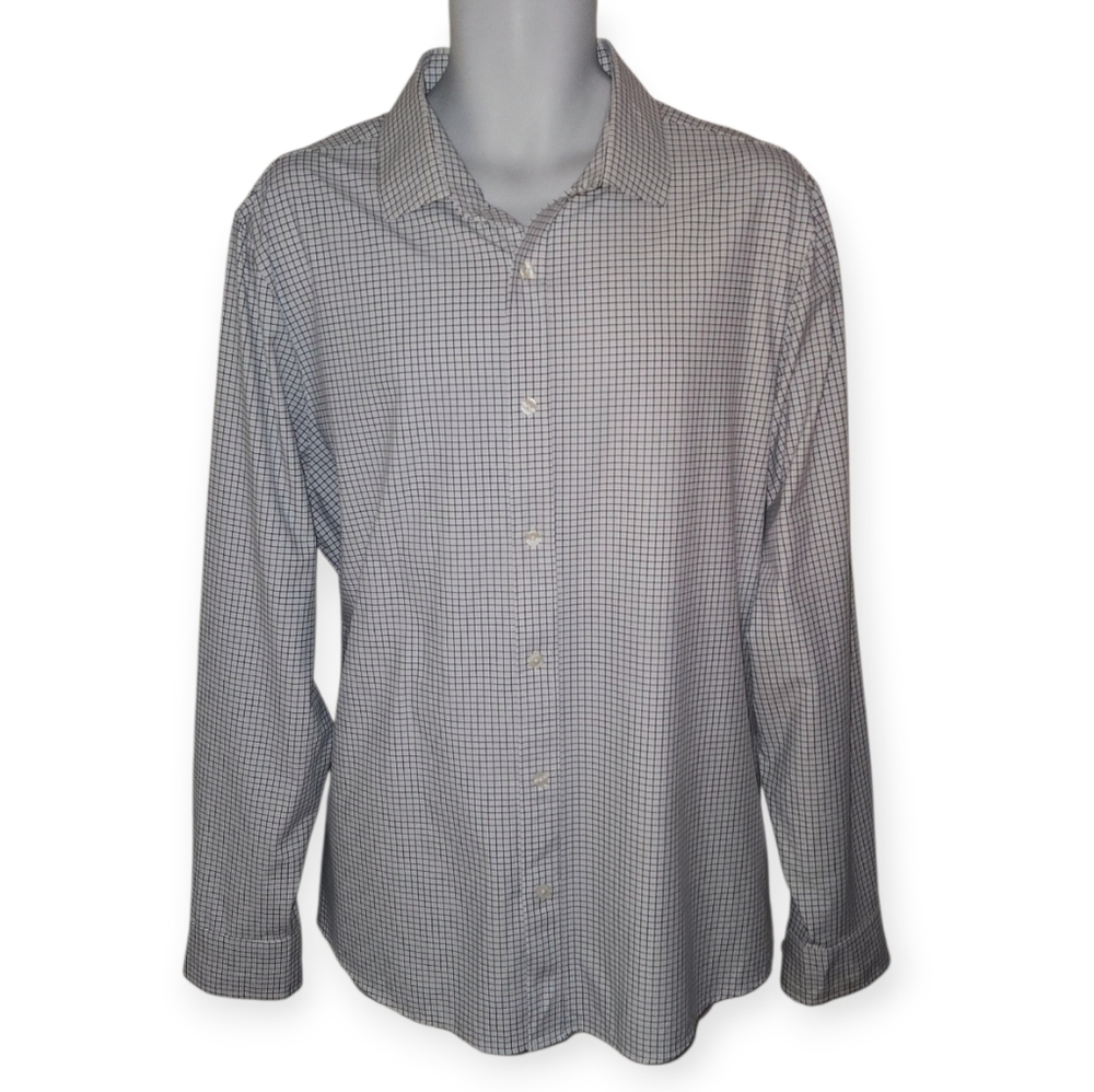 Rhone Commuter Classic Checked Shirt Official Dress Shirt of the NBA Men's XL